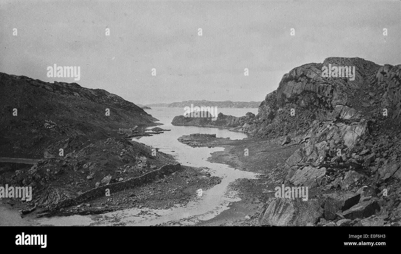 Selstrømmen, Bømlo. 1915. Foto de stock