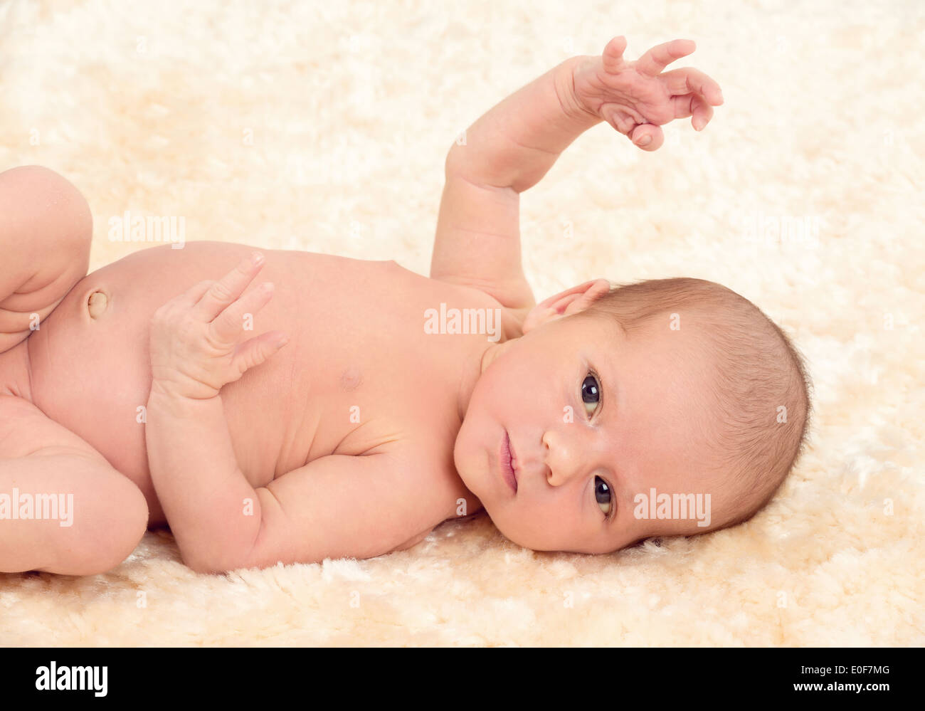Manta para bebé beige El Príncipe de los abuelos - Fly Baby