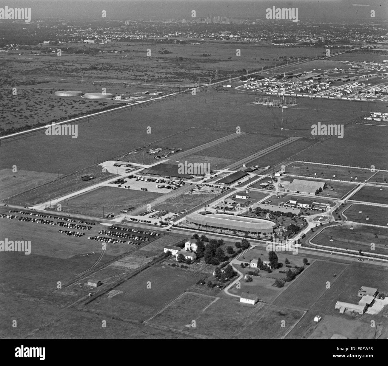 [Vista aérea, Pin Oaks caballerizas, Pin Oak caridad Horse Show