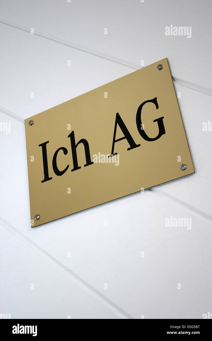 Un alemán Ich AG, pequeña empresa, simbólico Foto de stock