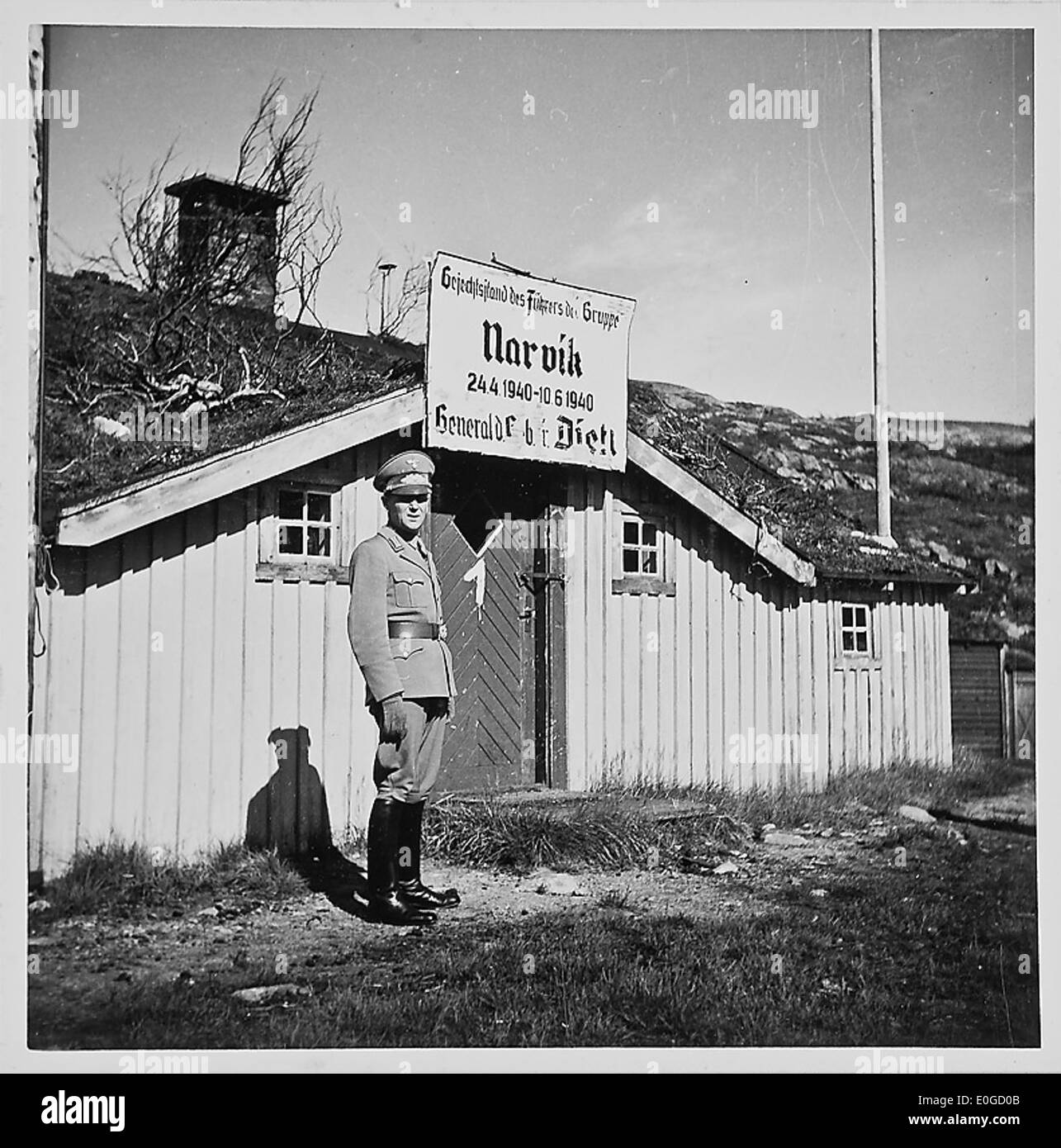 Soy Gefechtsstand (Narvik) Foto de stock