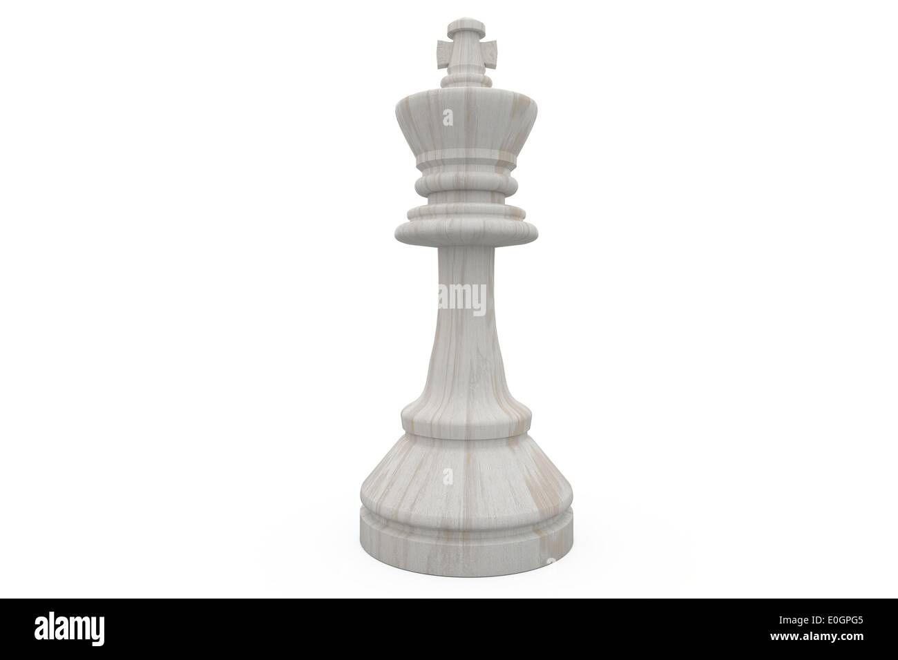 Rey blanco pieza de ajedrez Fotografía de stock - Alamy