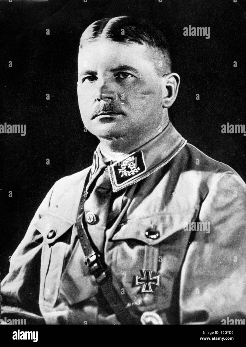 Enero 01, 1940 - Alemania - Foto de archivo: circa 1940, ubicación exacta desconocida. Retrato del líder nazi ERNST ROEHM. Foto de stock
