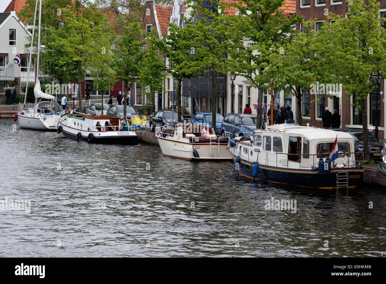 Canal en Amsterdam, Holanda. Foto de stock