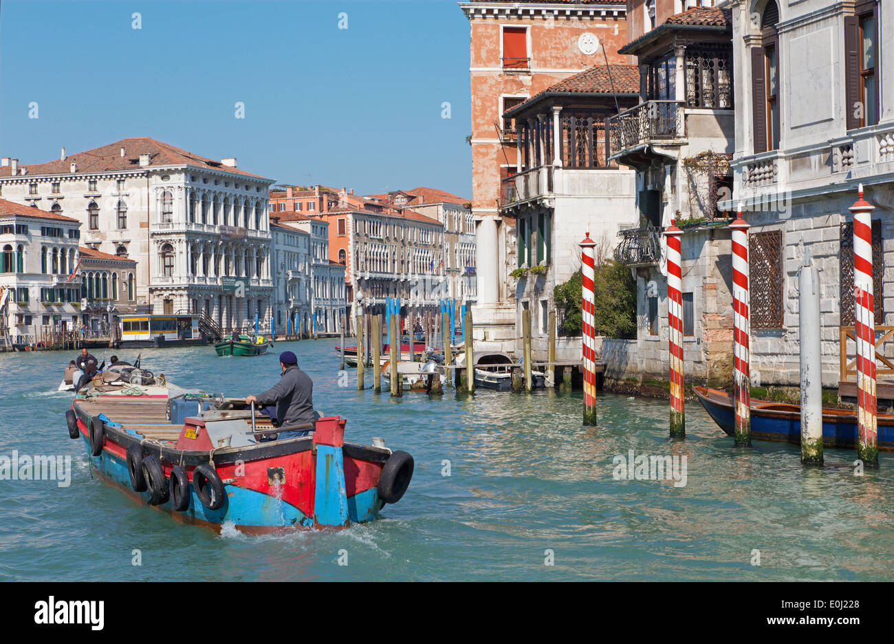 Venecia, Italia - 13 de marzo de 2014: el Canal Grande. Foto de stock