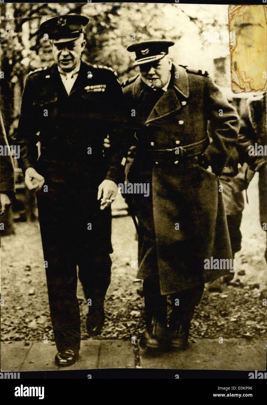 Jun 06, 1944 - Eisenhower en Normandía, junio '44. Foto de stock