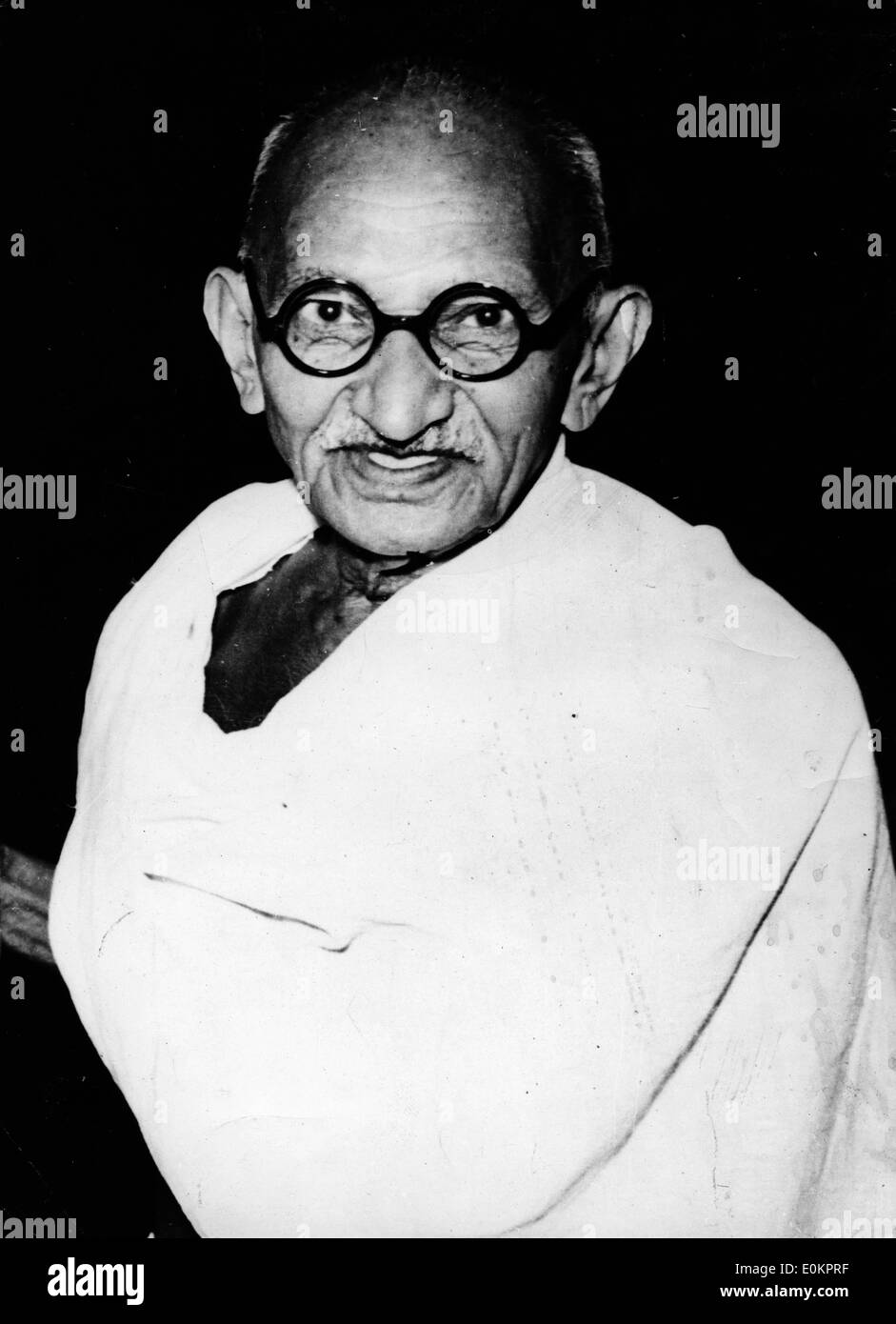 Retrato de Mahatma Gandhi Foto de stock