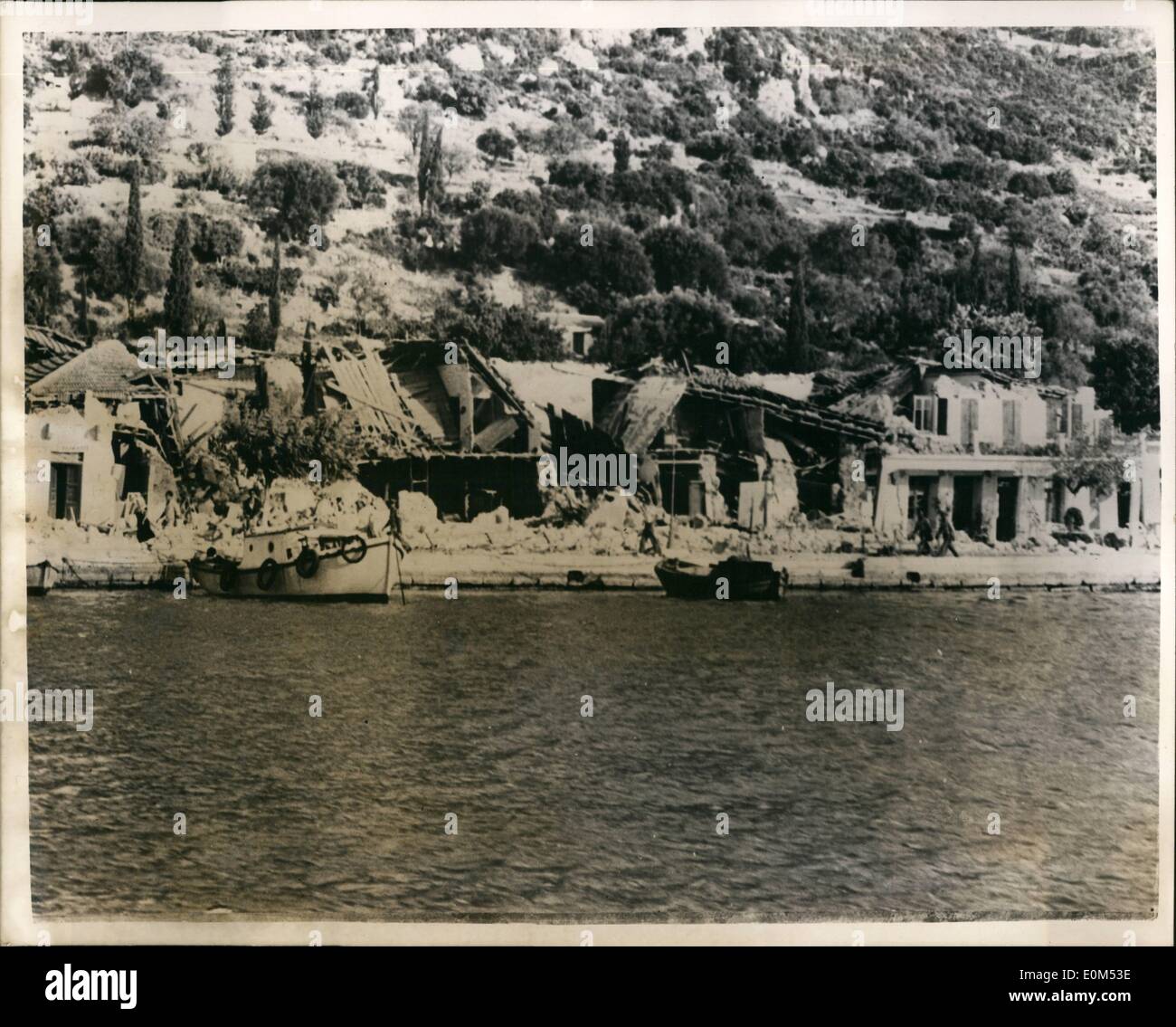Agosto 08, 1953 El terremoto griego La imagen muestra uno de los