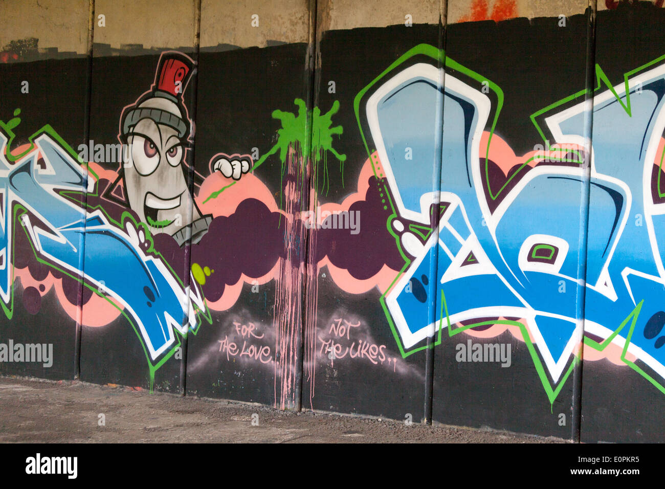 Graffiti Representando Una Lata De Pintura En Aerosol Pintado En