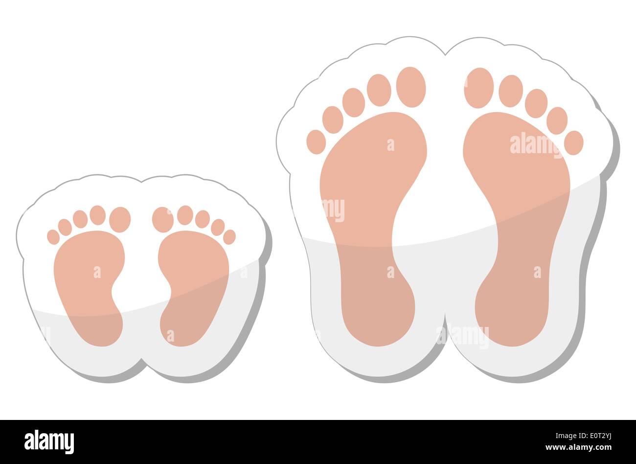 Icono De Huella Bebe Nino Y Adulto Imagen Vector De Stock Alamy
