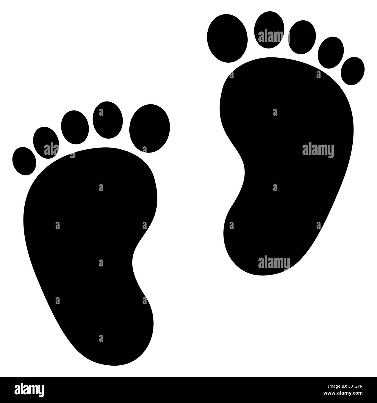 Icono de huella bebé Imágenes de stock en blanco y negro - Alamy