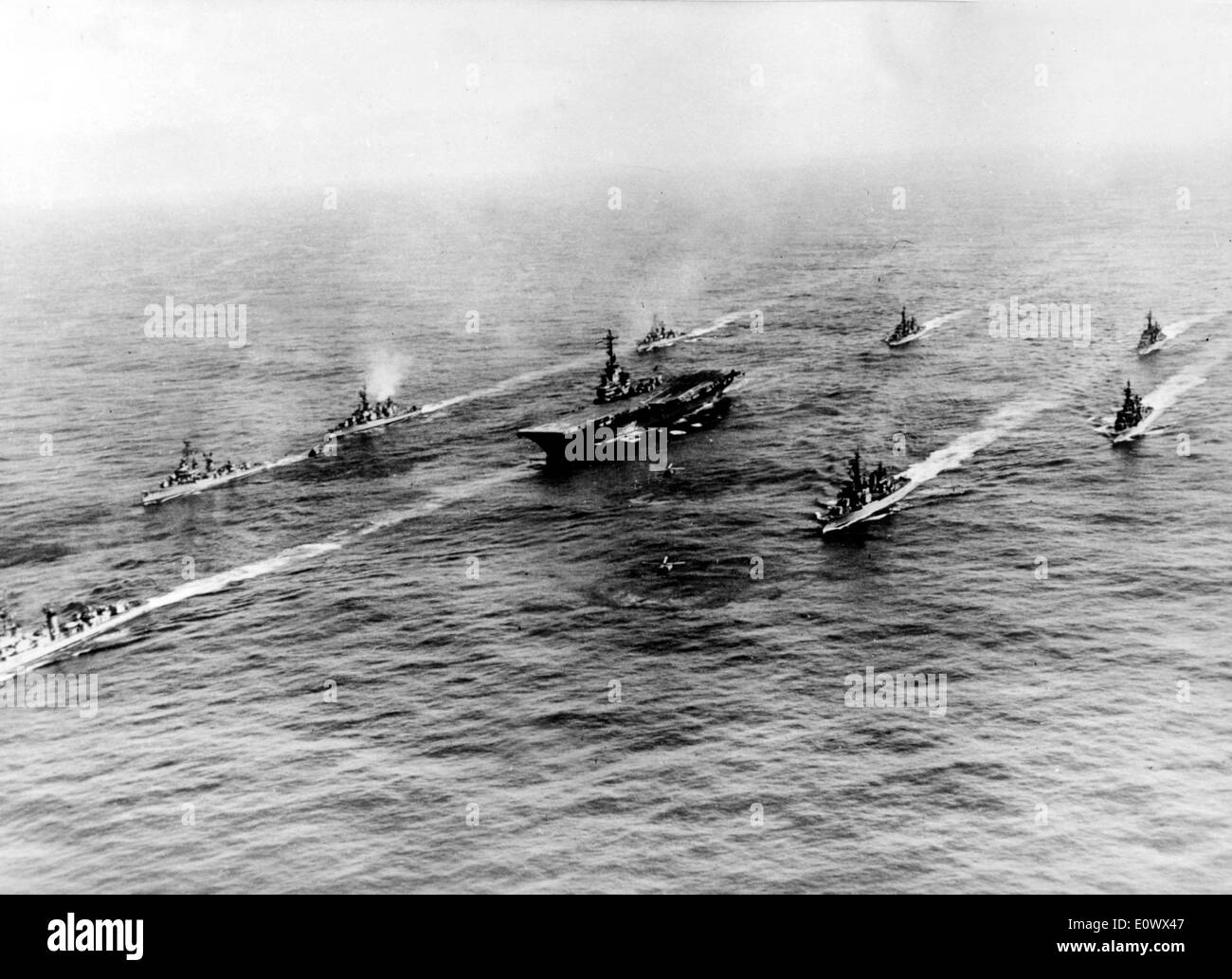Los buques se dirigieron a combatir en el Golfo de Tonkin Foto de stock