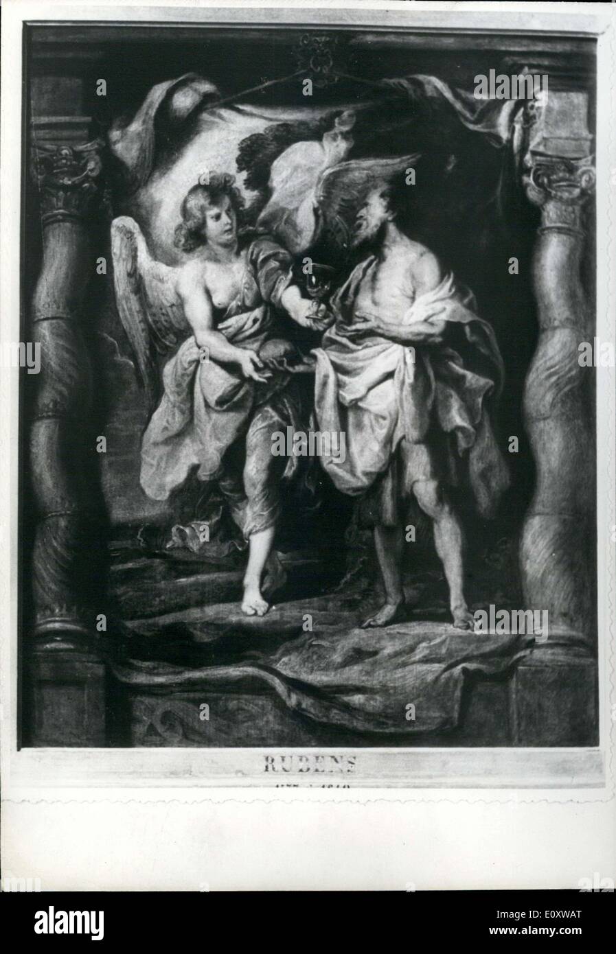 Diciembre 01, 1967 - la pintura atribuida a Rubens tomadas al Louvre para verificación APRESS. Foto de stock