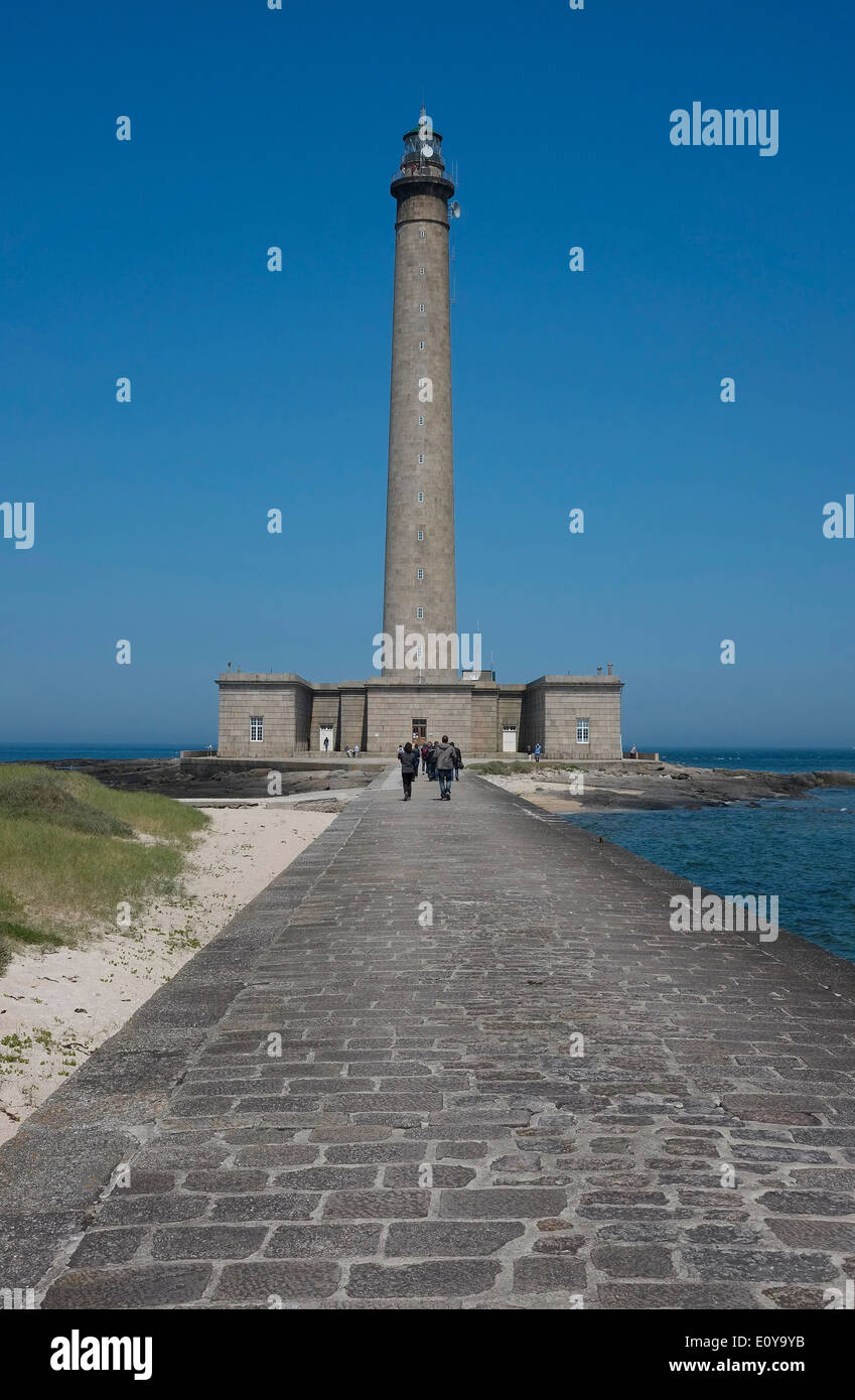 Faro de gatteville-le-phare, pointe de Barfleur, Normandía, Francia Foto de stock