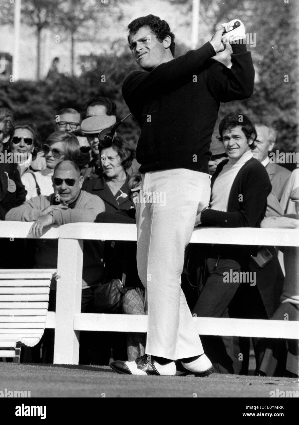 Golfista Roberto Bernardini compite en el partido Foto de stock
