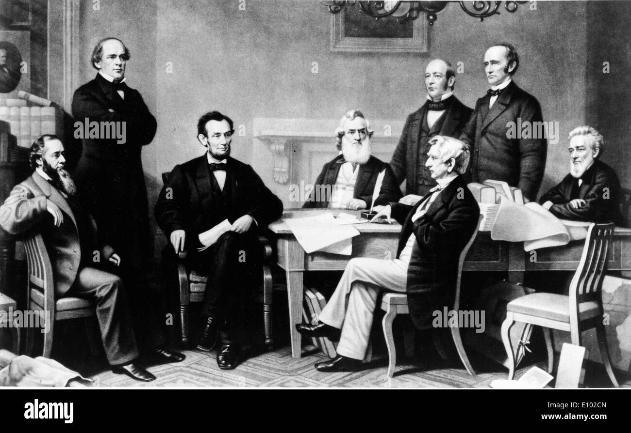 ABRAHAM LINCOLN (12 de febrero de 1809 - 15 de abril de 1865) fue el 16º Presidente de los Estados Unidos. Foto de stock