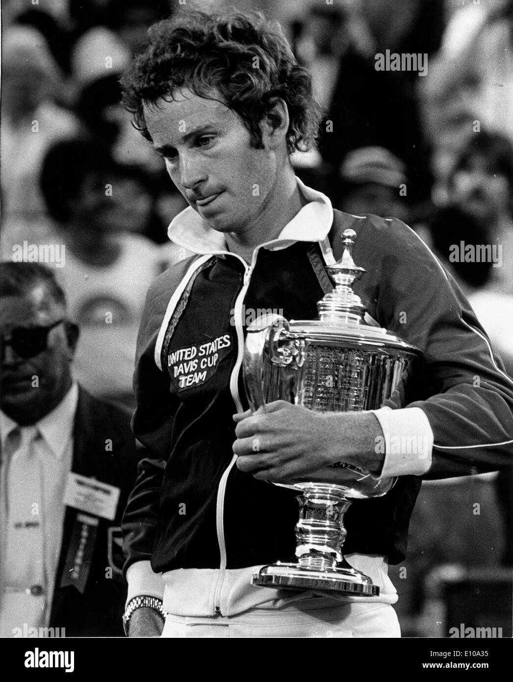 John McEnroe gana el Abierto de EE.UU. Foto de stock
