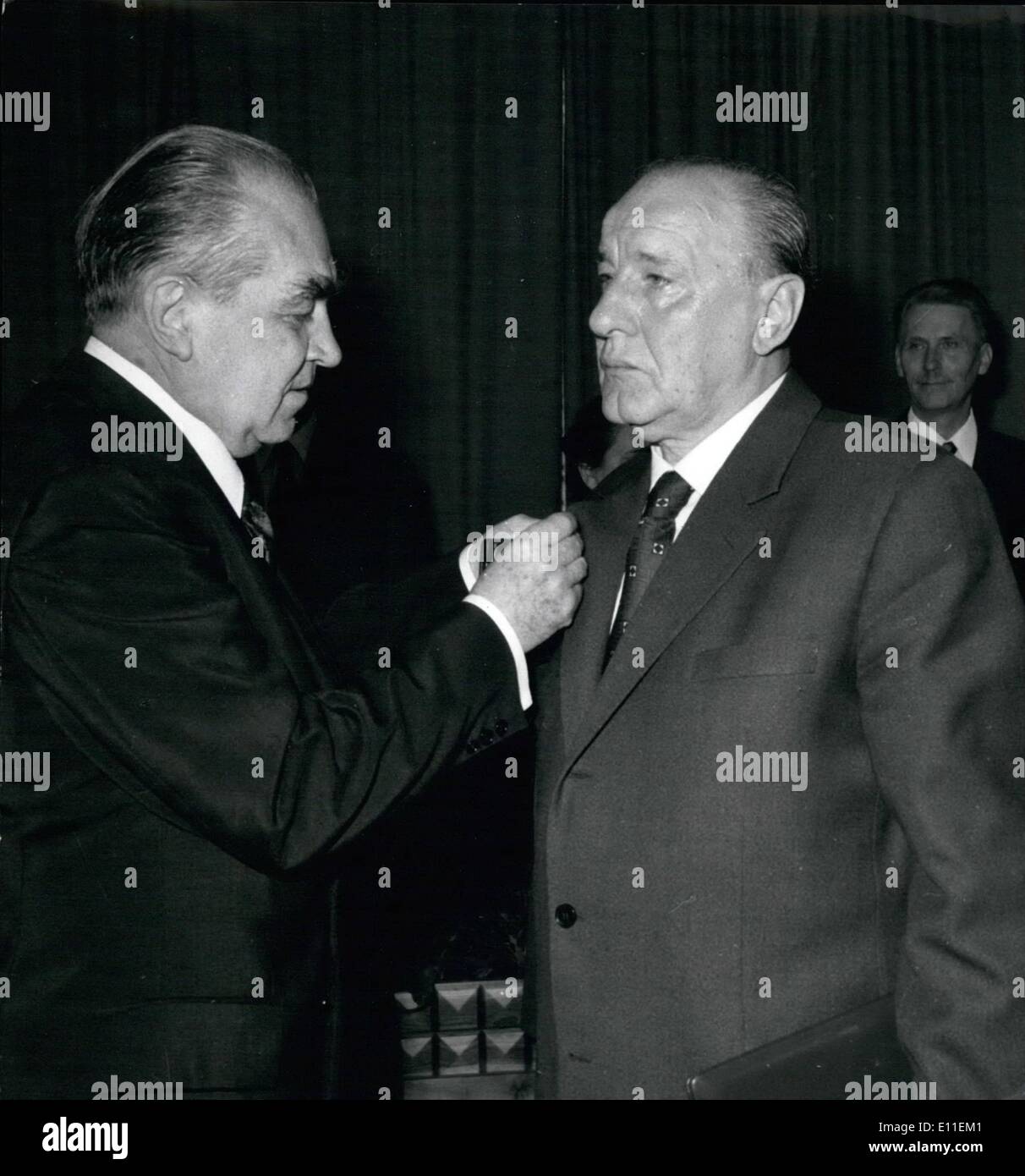 Premio De La Paz De Lenin Para Janos Kadar Fotos e Imágenes de stock