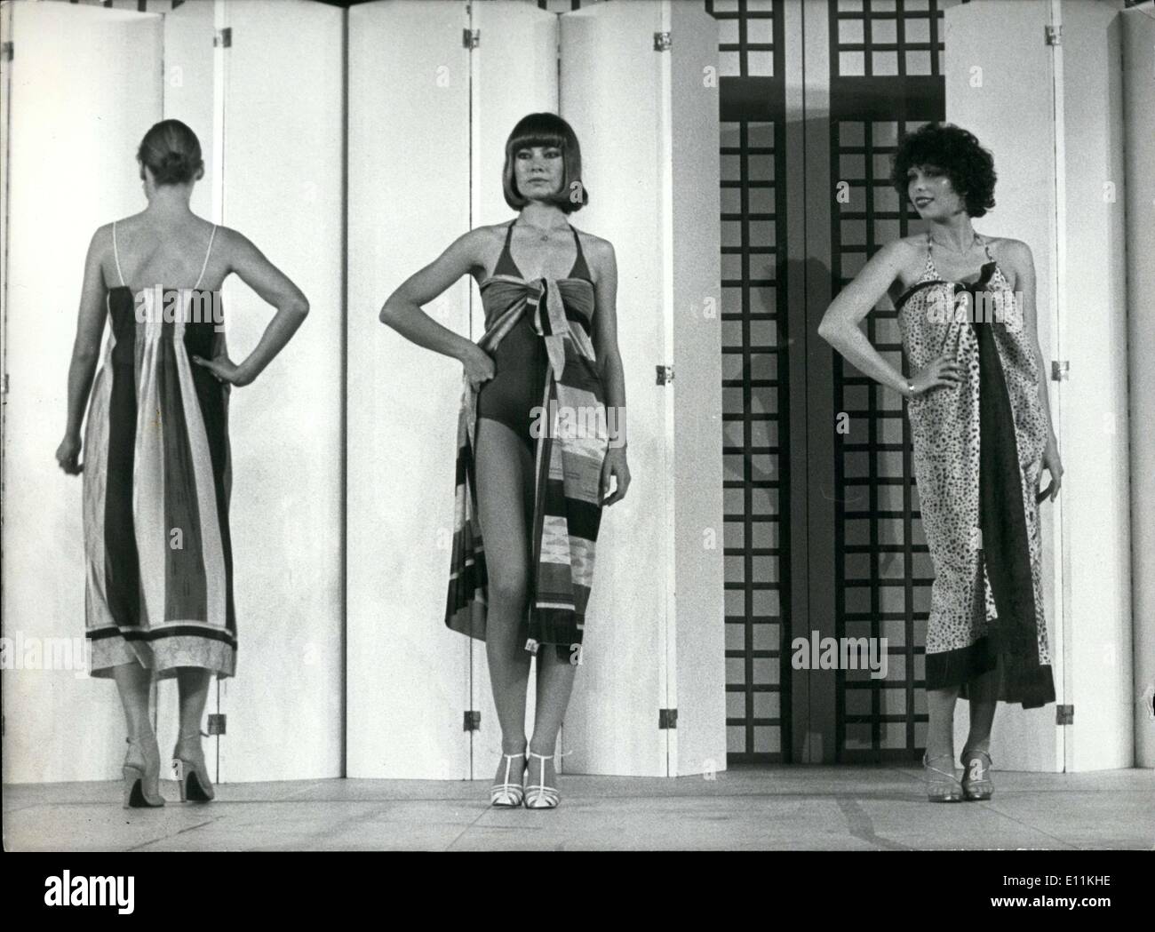 El 10 de octubre, 1978 - Spimbi es un fashion week celebrada en Mónaco, similar a la semana de la moda de Nueva York en los Estados Unidos. Los mejores y más recientes diseños son destacados. Foto de stock