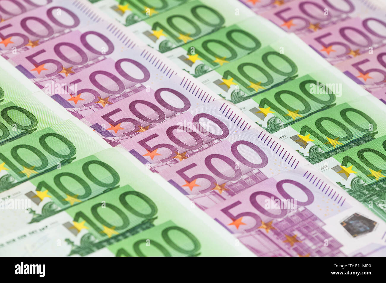 Euro Geldscheine - Billetes Foto de stock