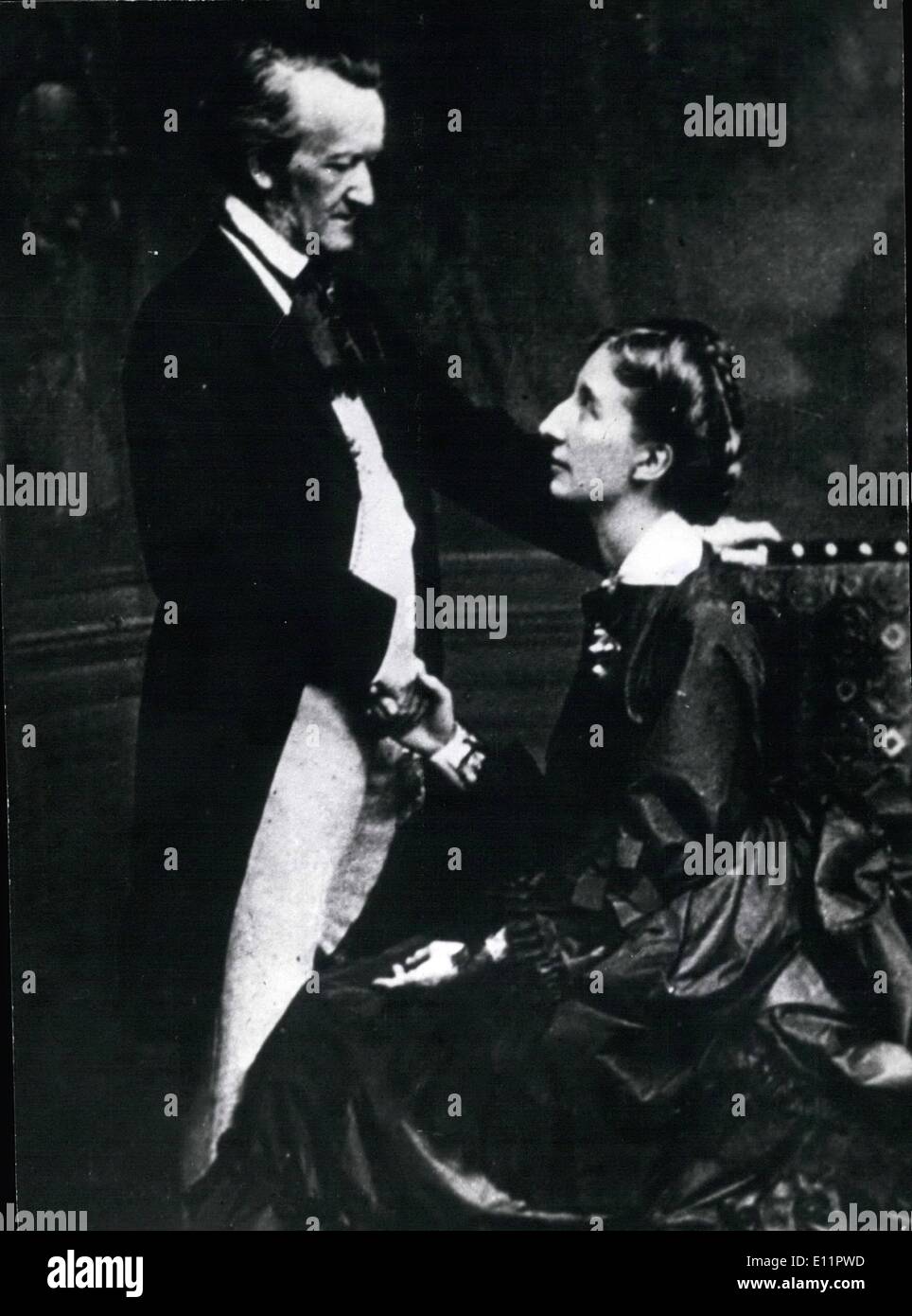 Jun 06, 1979 - Richard Wagner, y Frau Cosima. Foto de stock