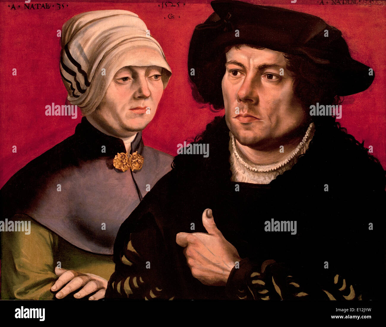 Retrato de una pareja casada 1525 Gabriel Zehender 1517-35 alemán Alemania Foto de stock