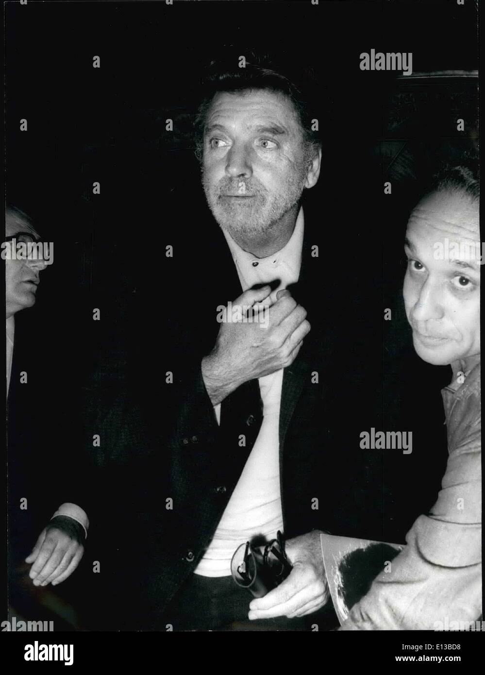 Febrero 29, 2012 - Roma, 26-9-73 Burt Lancaster se convertirá en Moisés. Burt Lancaster comenzará en lugares de Moisés un telefilme Giampaolo Cresci el calor de la Rai ha presentado el actor a los fotógrafos en una conferencia de prensa en la televisión italiana. Foto de stock