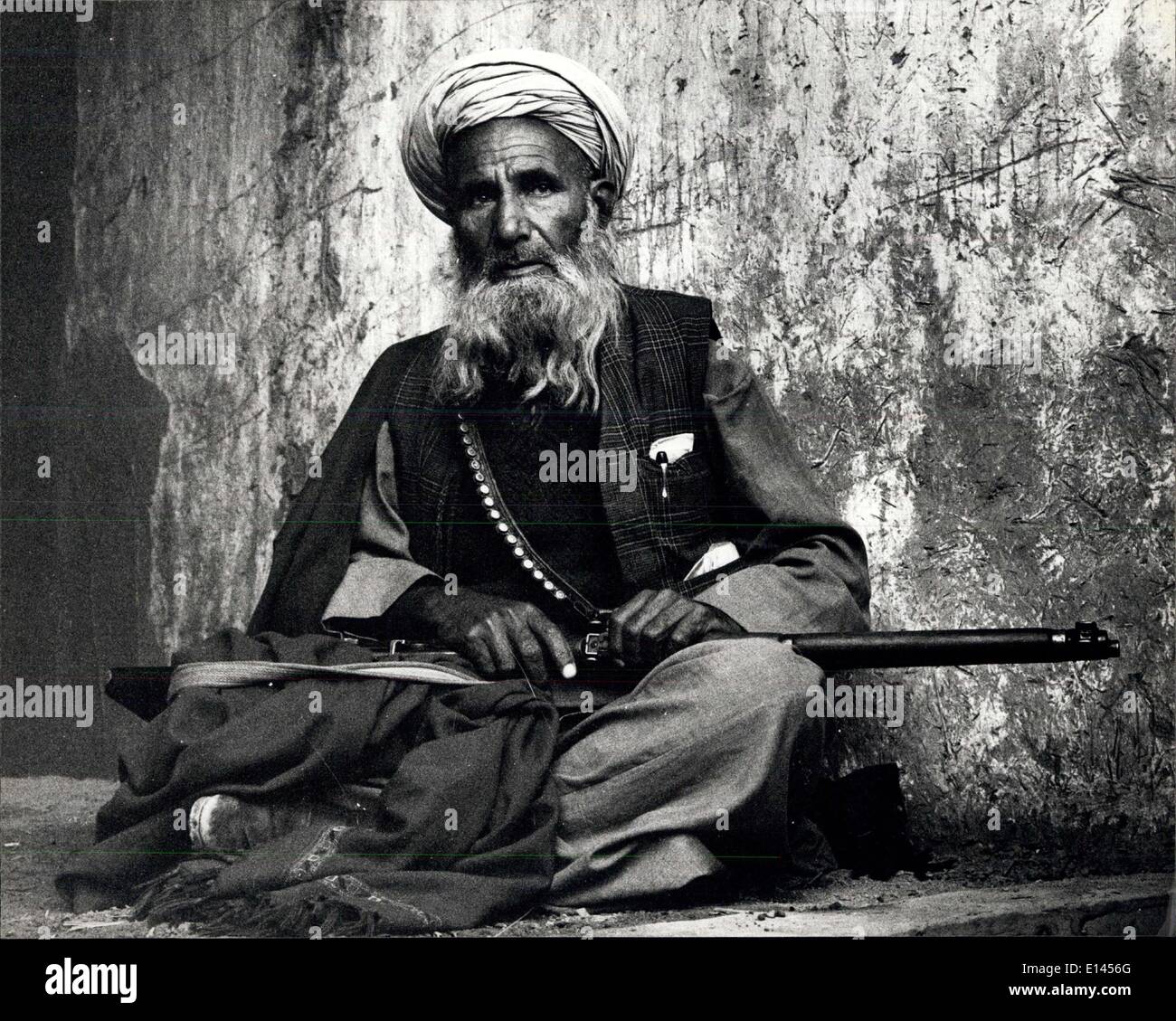 Abril 04, 2012 - con el Gobierno de Afganistán los combatientes por la libertad. En abril de 1980 ? Mawli Khalez, líder de la secta islámica Hesbi y uno de los líderes de los combatientes por la libertad resistiendo a la ocupación rusa de su país, las últimas noticias es que está temporalmente en Pakistán. Foto de stock