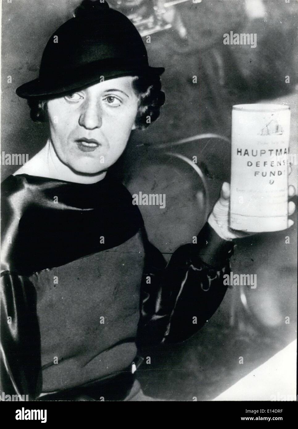 Abril 18, 2012 - La Sra. Hauptmann, Femme de Ravisseur Du Bebe Lindbergh Foto de stock
