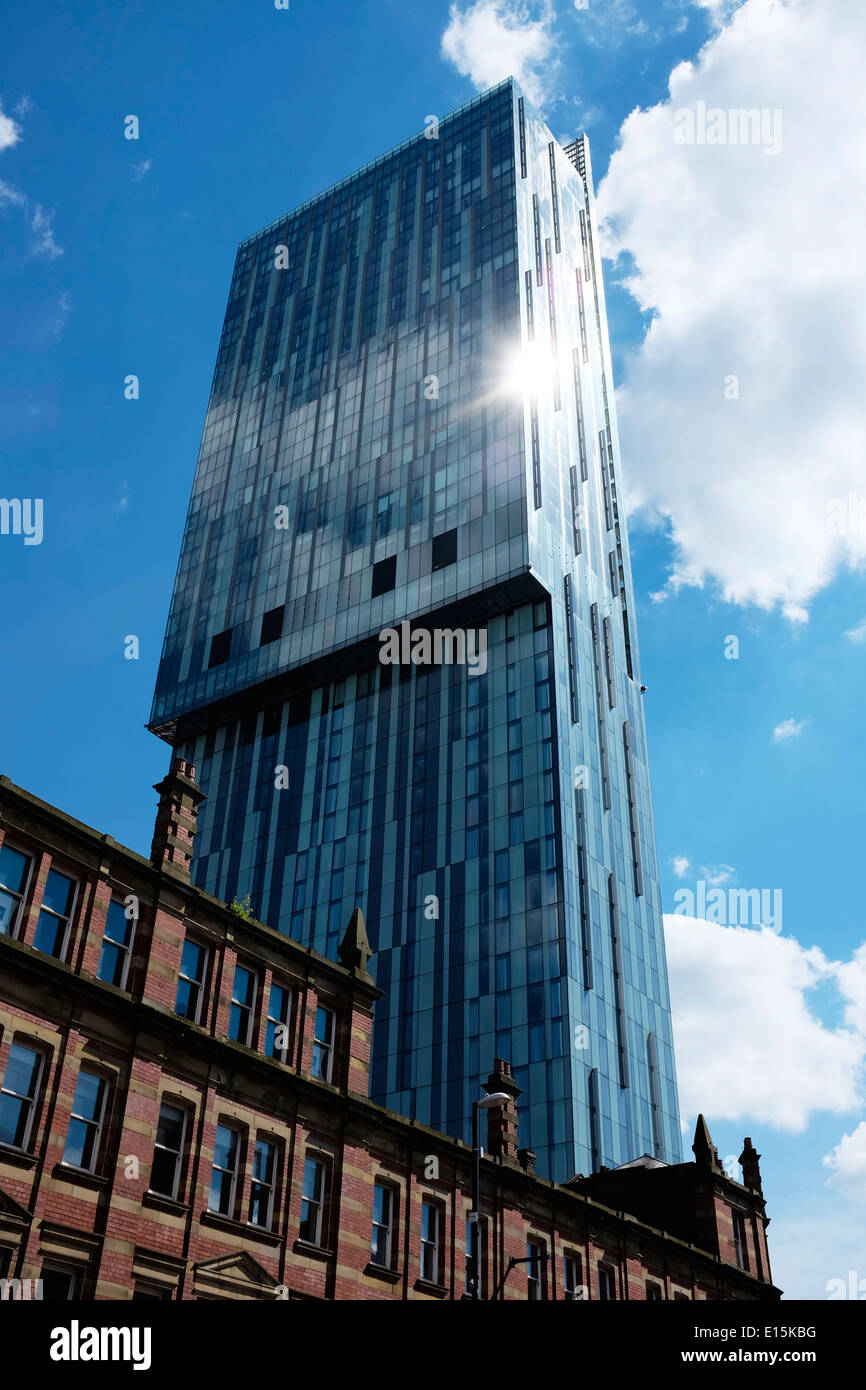 La Beetham Tower Hotel Hilton Manchester Deansgate en UK Foto de stock