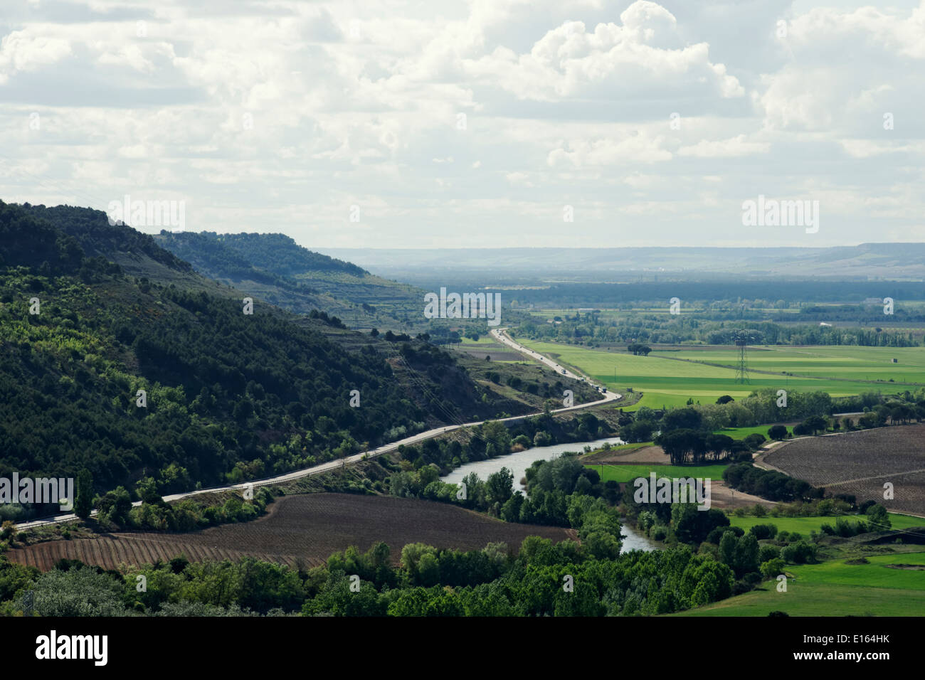 Campo de la Ribera del Duero, España. Foto de stock