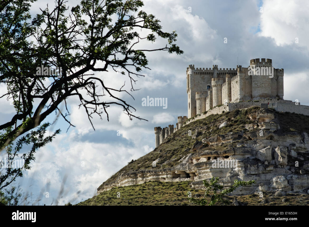 Castillo de Peñafiel Ribera del Duero España medieval Foto de stock