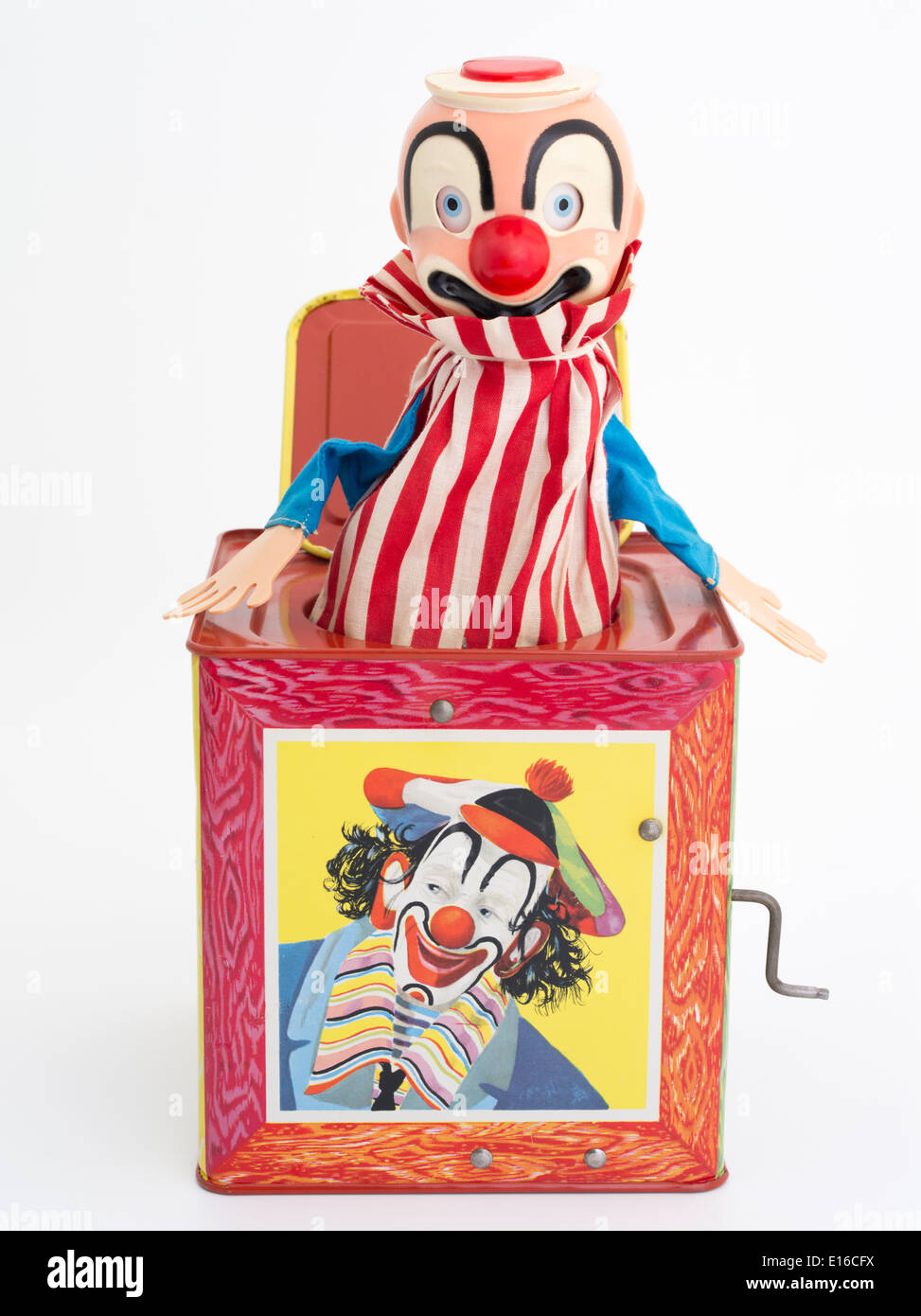 Gato en la caja por Matty Mattel Toymakers 1953 Foto de stock