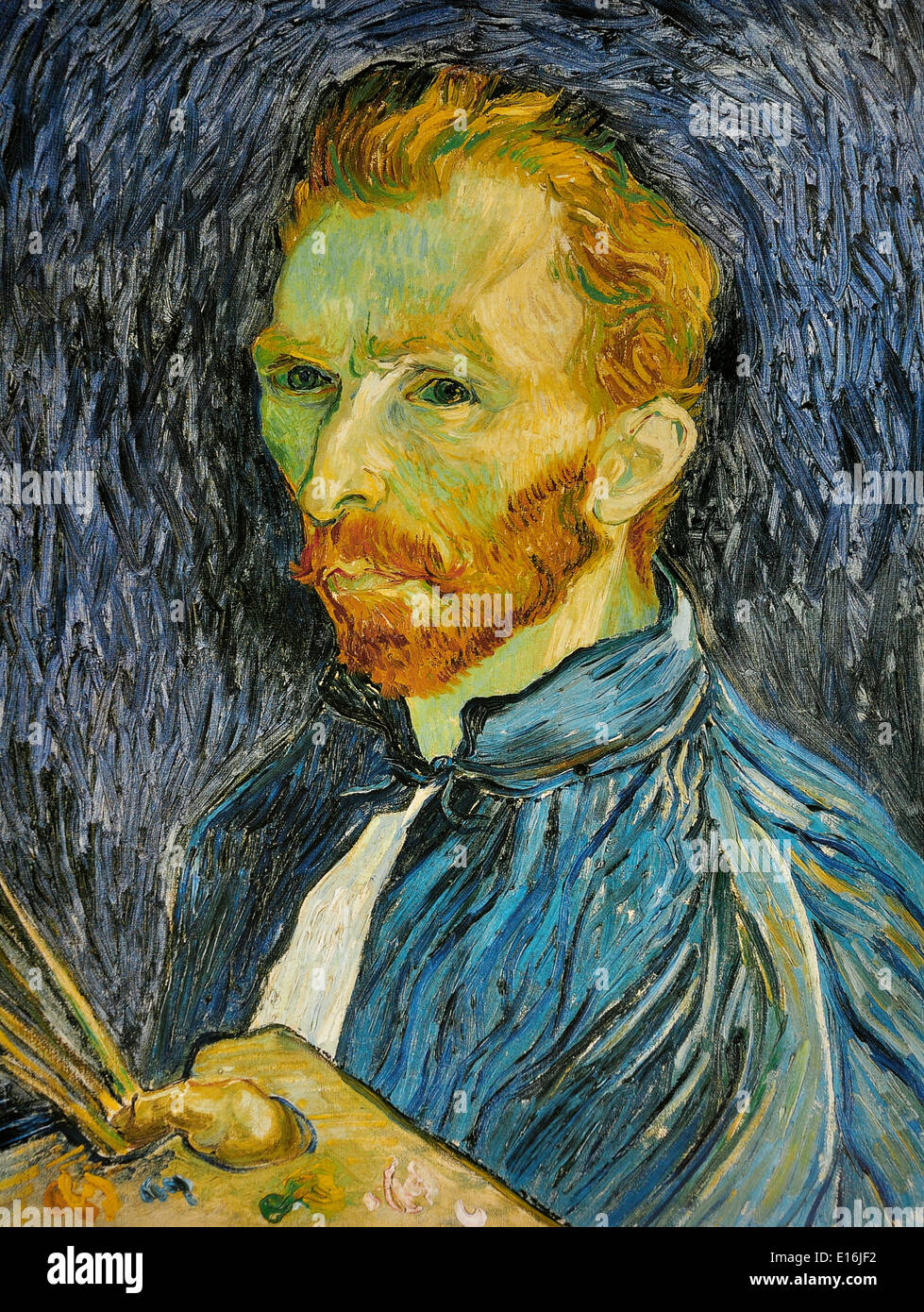 Autorretrato de Vincent Van Gogh, 1889 Foto de stock