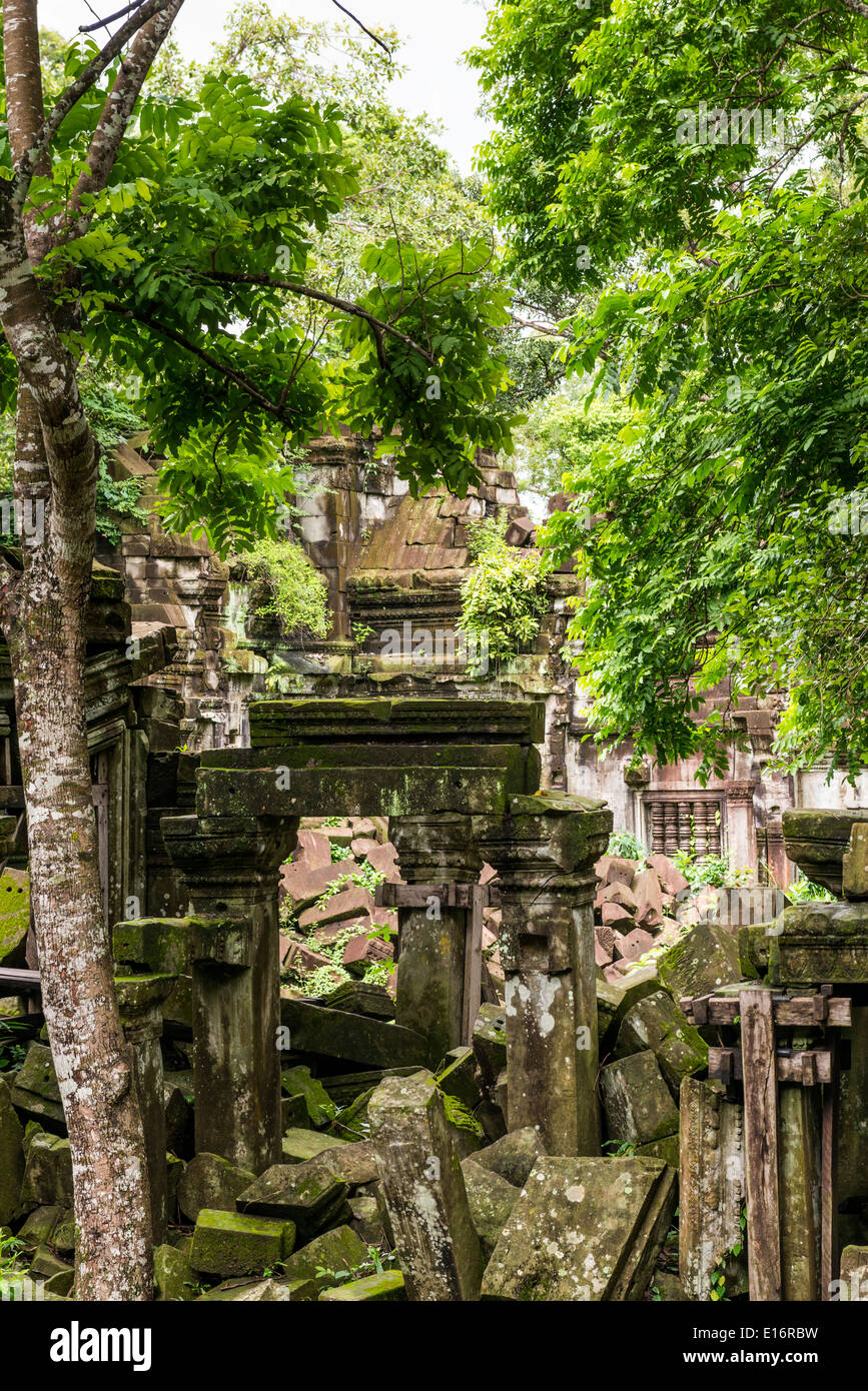 Ruinas de Beng Mealea templo de Angkor, Siem Reap, Camboya Foto de stock