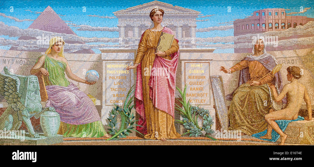 Mosaico de historia por Federico Dielman, 1896 Foto de stock