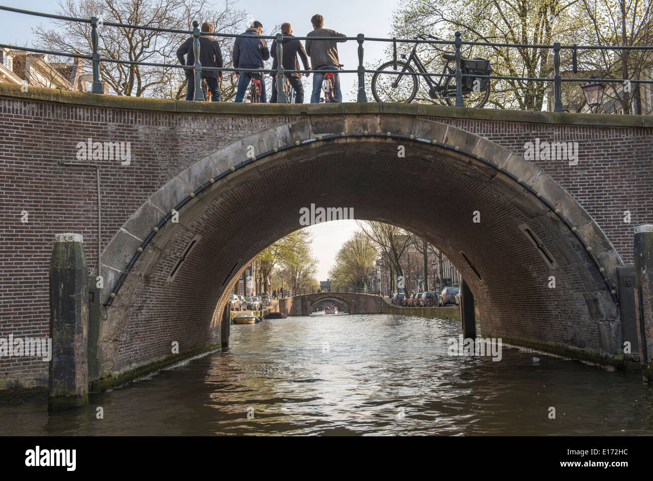 Canal de Amsterdam Foto de stock