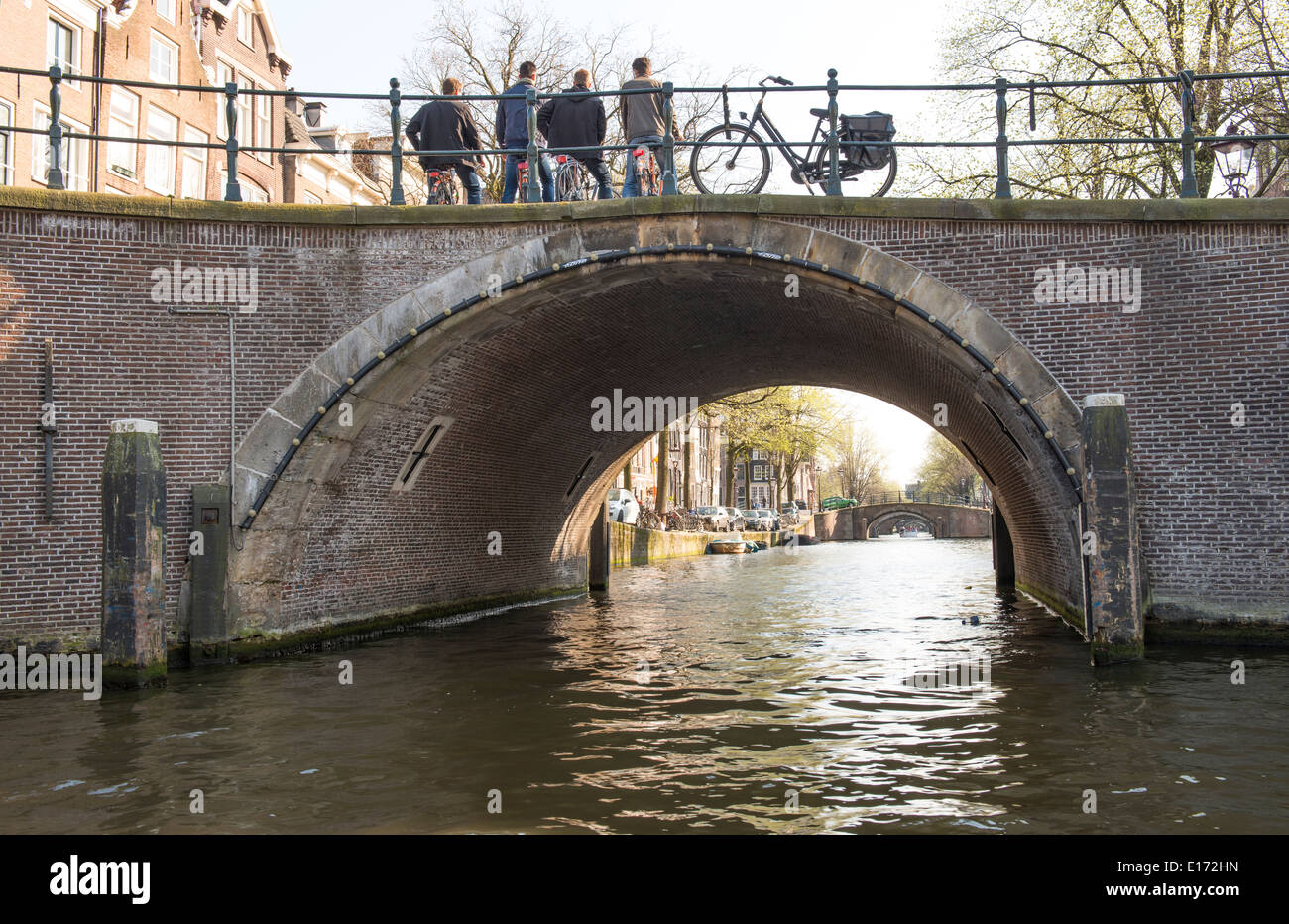 Canal de Amsterdam Foto de stock
