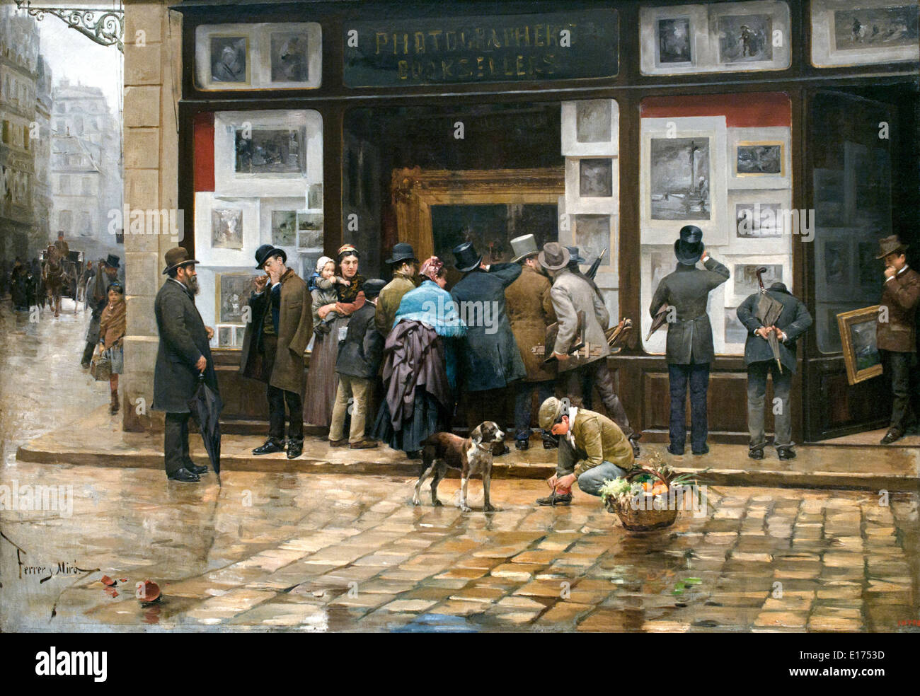 La exhibición pública de una imagen 1888 Joan Ferrer Miró 1850 - 1931 España Foto de stock