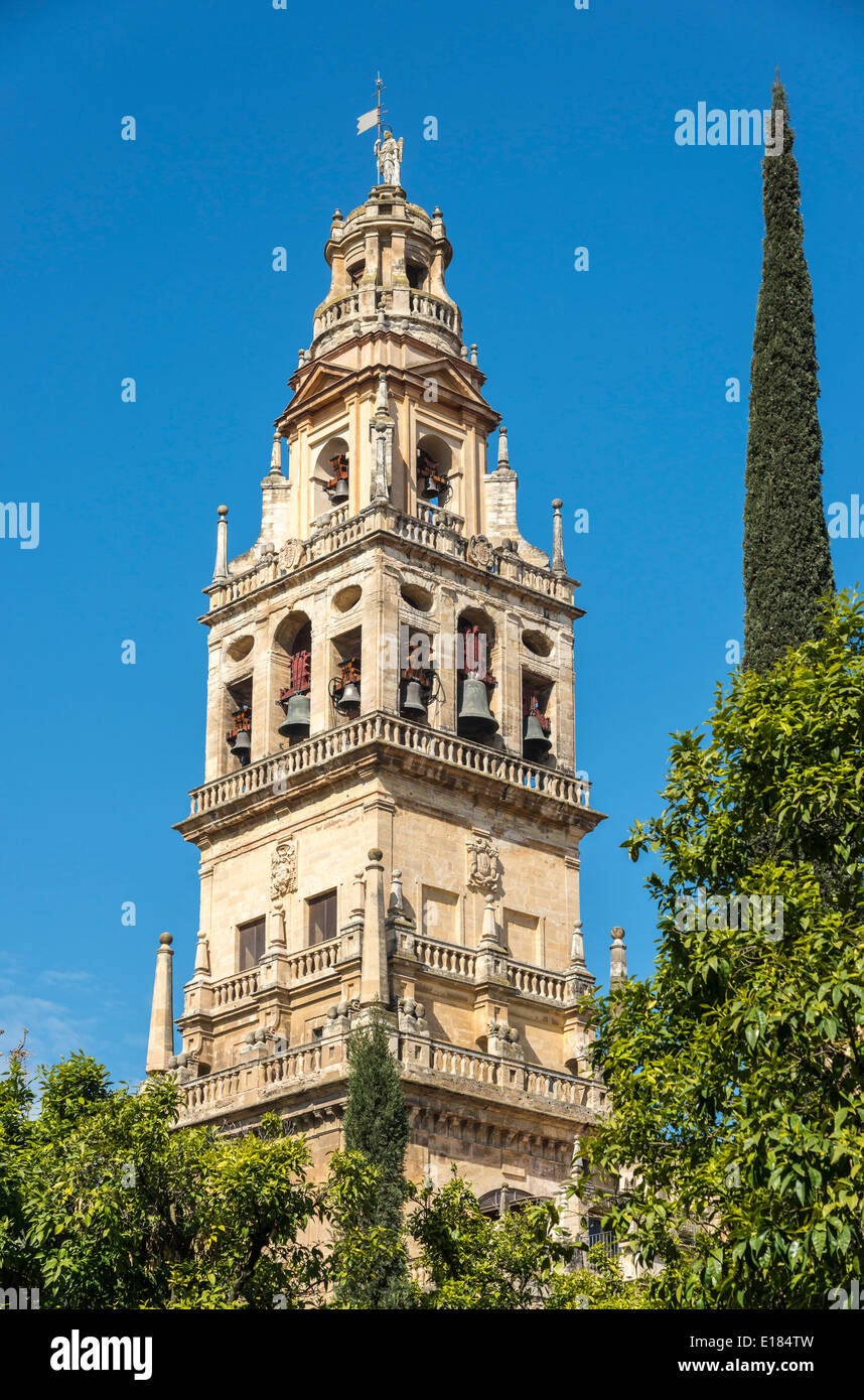 La torre alminar, una vez el minarete de la Gran Mezquita (La Mezquita),  Córdoba, España Fotografía de stock - Alamy