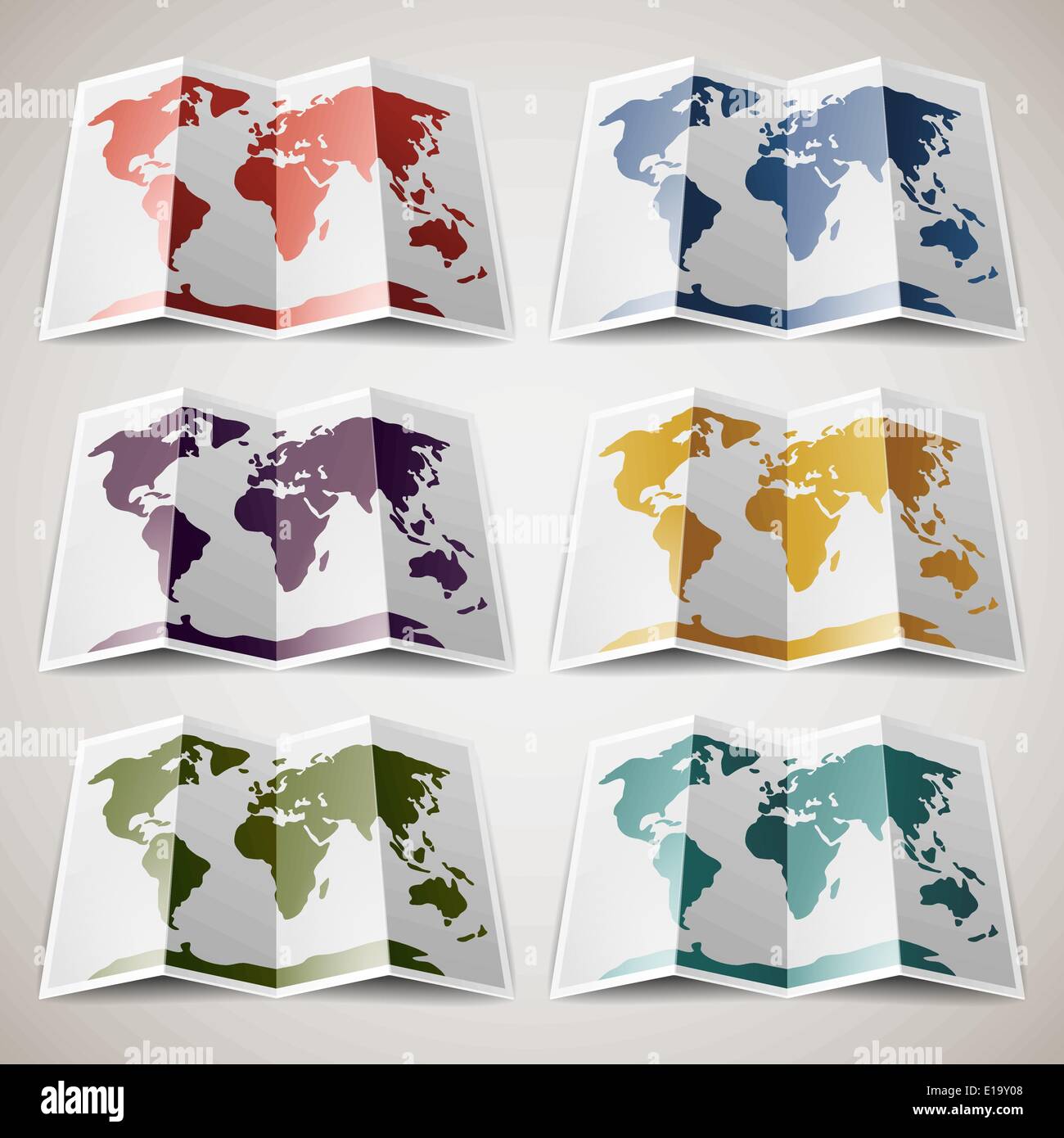 Mapas Del Mundo Retro Imágenes Vectoriales De Stock Alamy 7101