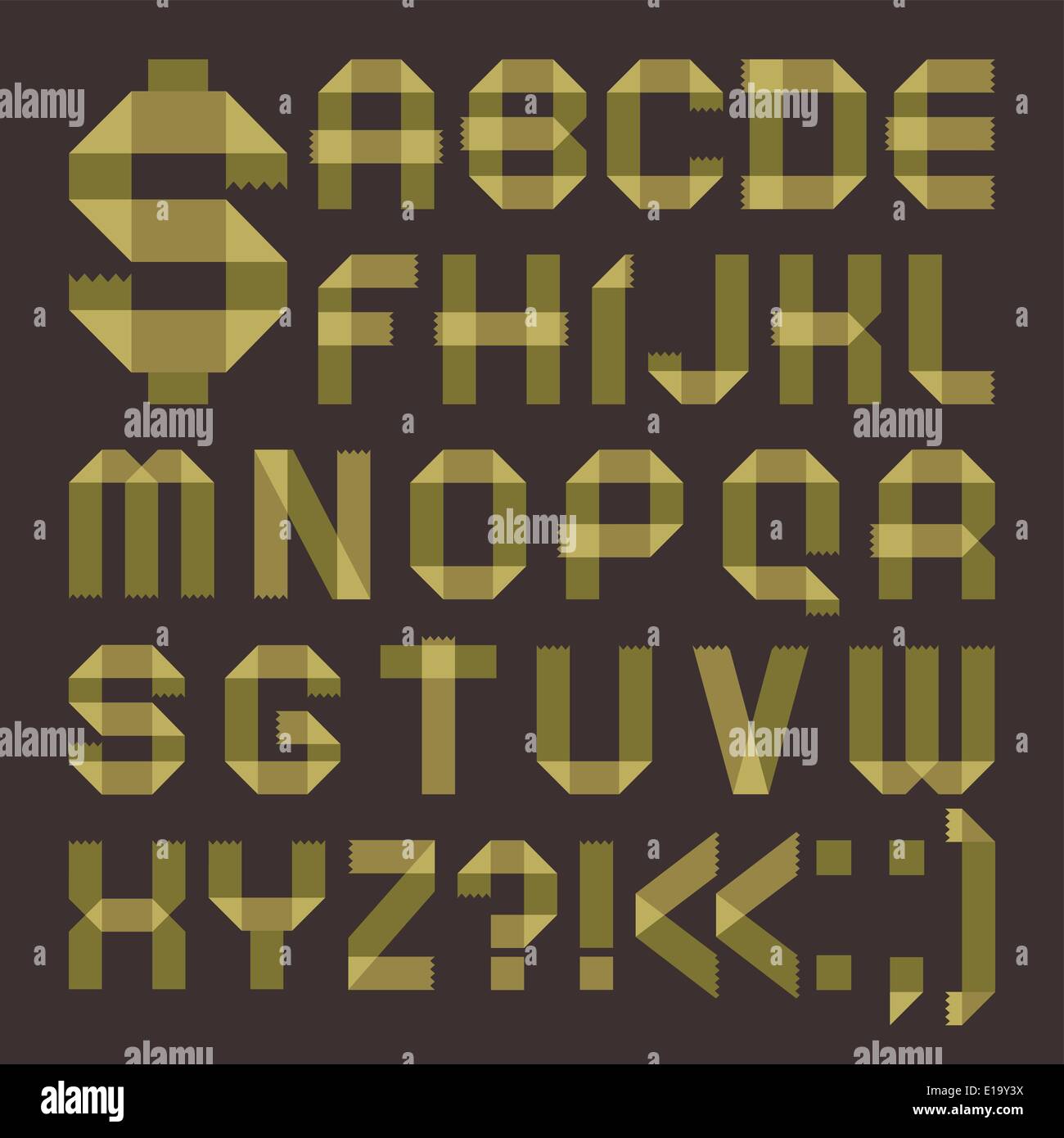 Font Desde Verdoso Scotch Tape Alfabeto Romano A B C D E F G H I J K L M N O P Q R S T U V W X