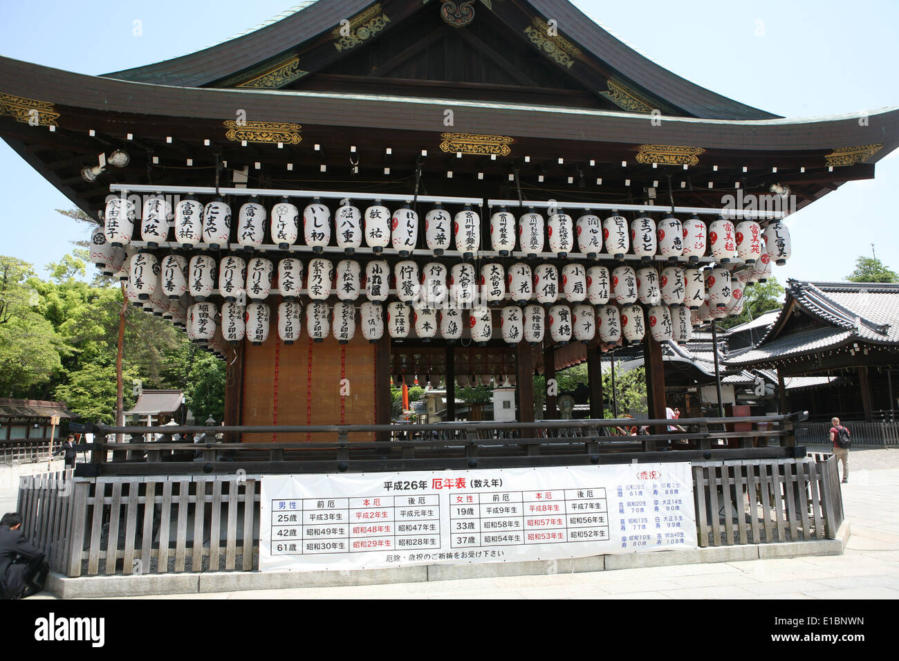 Kioto Yasaka o Santuario de Gion 祇園神社 Foto de stock