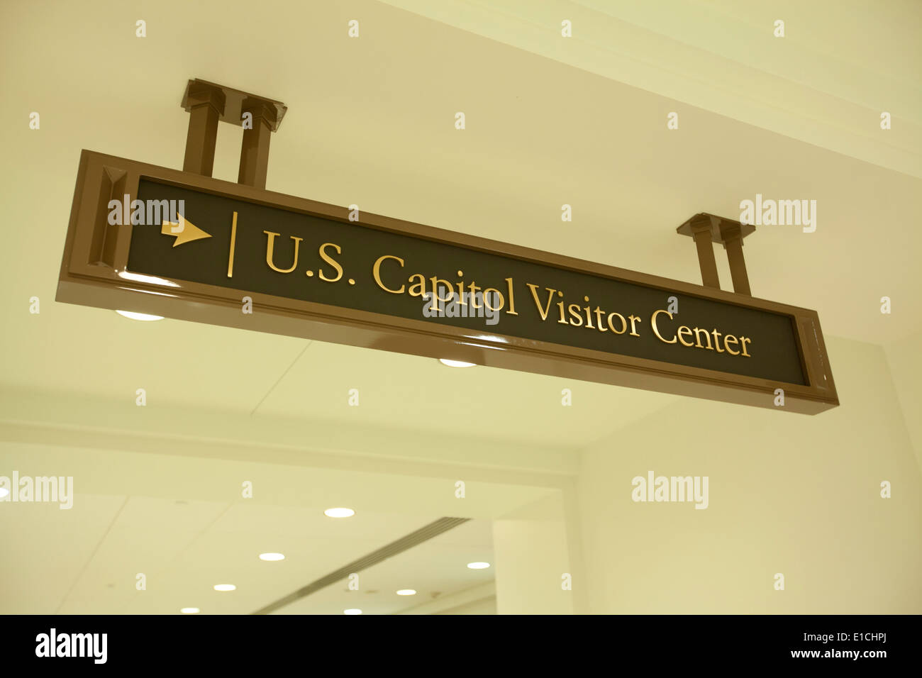 Signo de la US Capitol Visitor Center Foto de stock