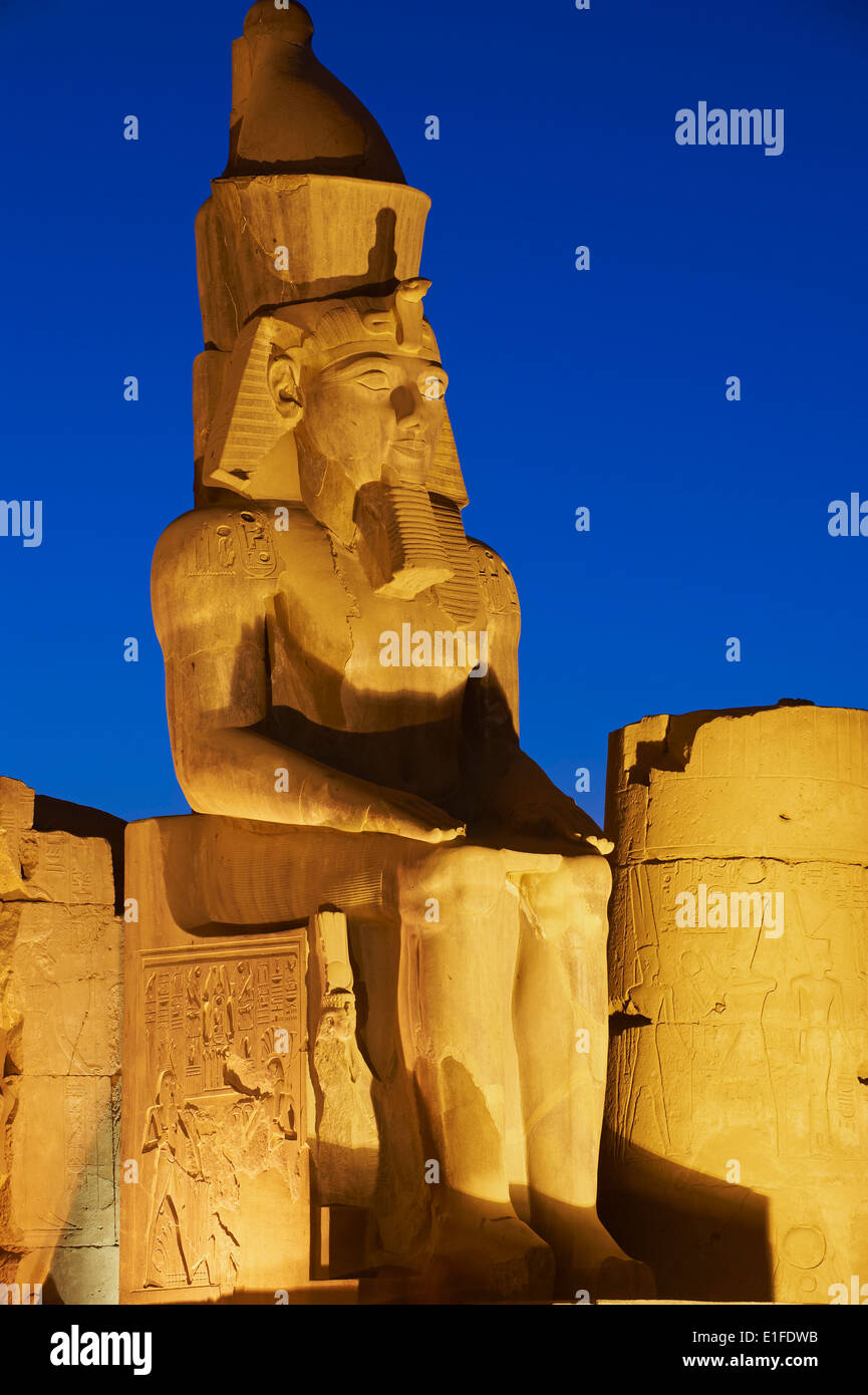 Egipto, El Valle del Nilo, Luxor, el Templo de Luxor. Foto de stock