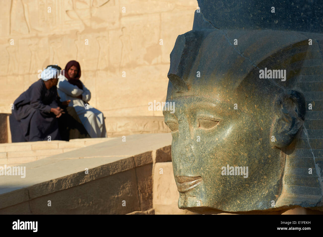 Egipto, El Valle del Nilo, Luxor, Tebas, la Ribera Occidental del río Nilo Ramesseum, Templo de Ramsés II. Foto de stock