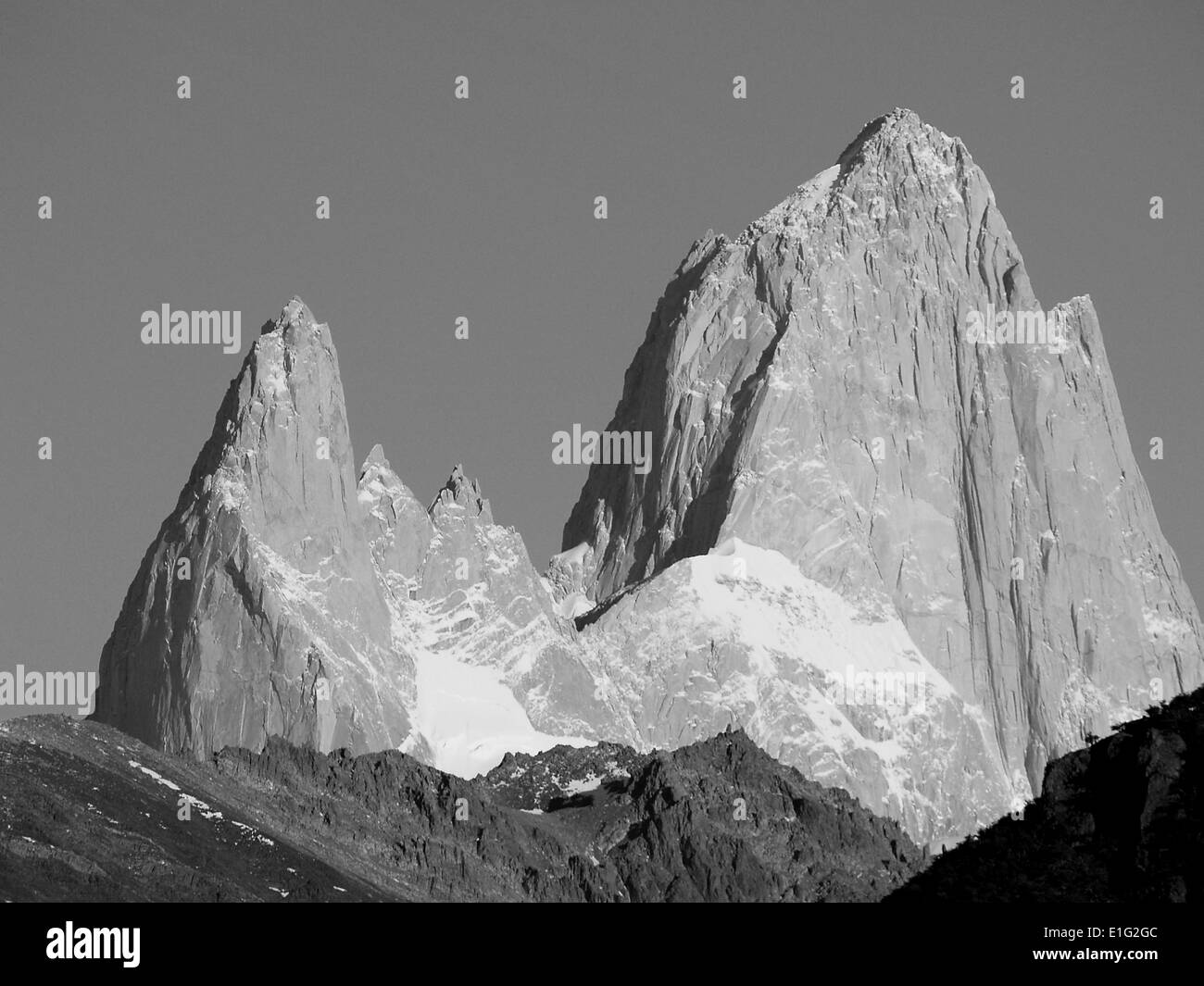 El Macizo de Fitzroy, Cordillera de Los Andes, Argentina Foto de stock