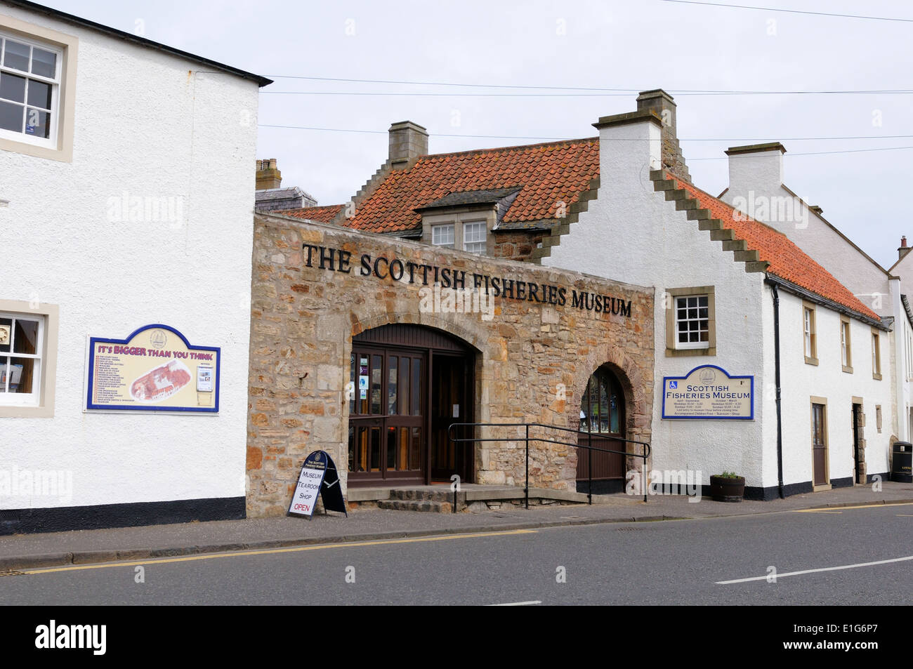 La entrada al museo de pesca escocés en Anstruther, Fife, Escocia. Foto de stock