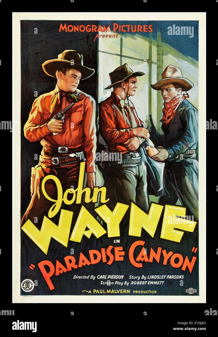 Paradise Canyon 1935 una película del oeste de John Wayne Foto de stock