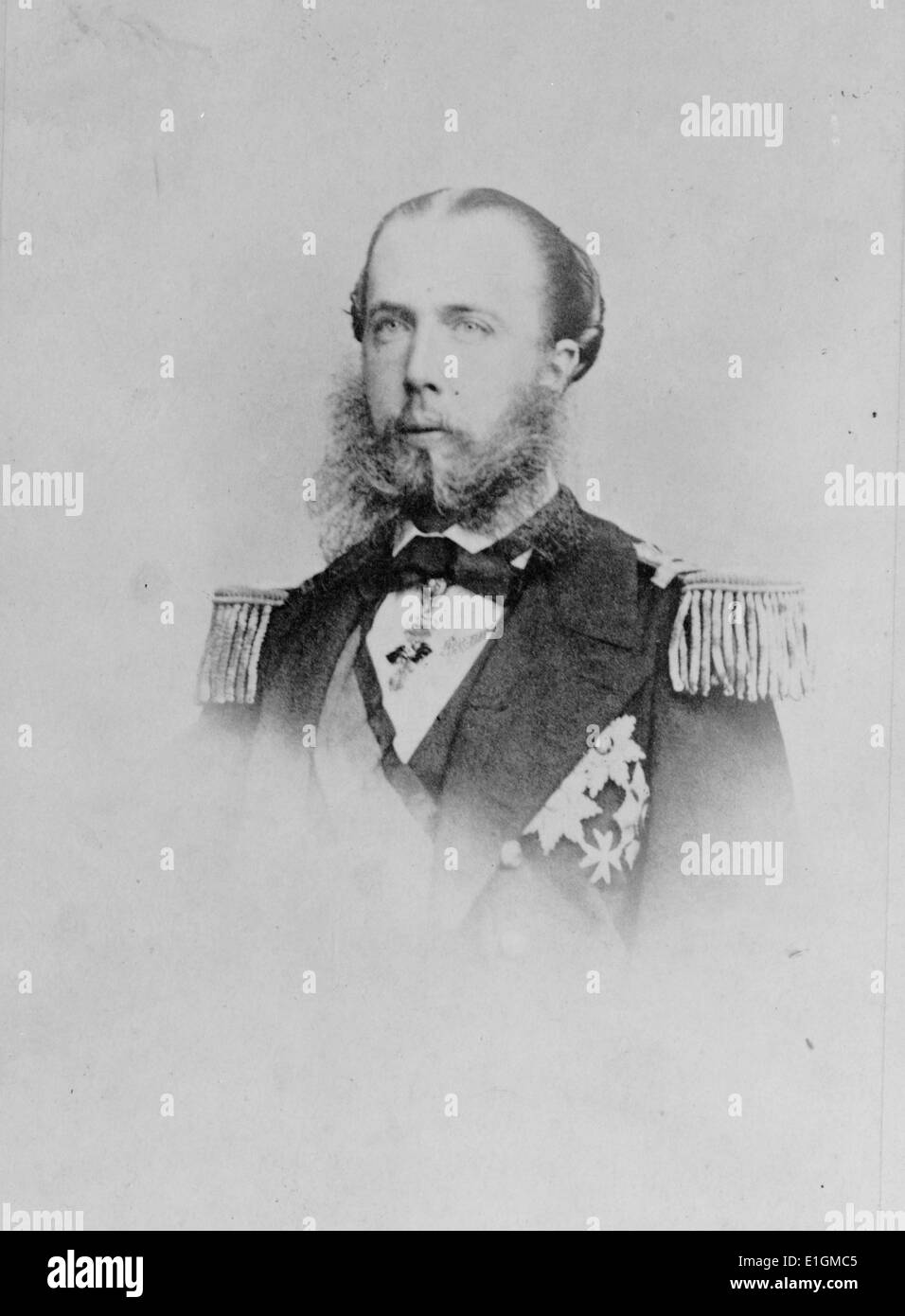 Retrato del Emperador Maximiliano de México. Fecha 1860 Foto de stock
